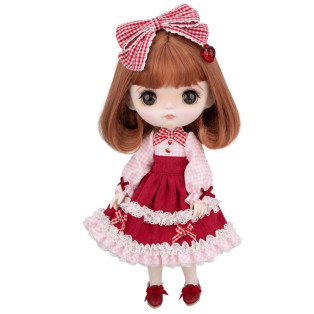 Ruby Red Mori Lolli Strawberry Fields Bobble Head Doll 28cm